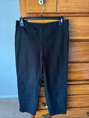 Eileen Fisher Black Elastic Waist Pull-On Joggers